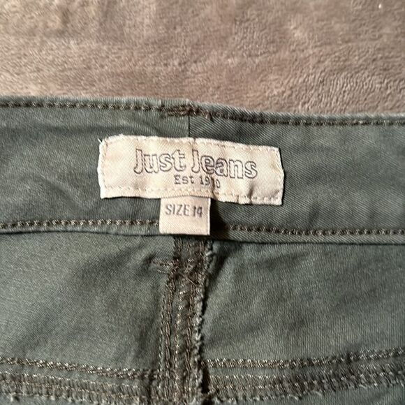 Just Jeans 12 Camo Army Green Cotton Shorts - Picture 9 of 11